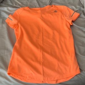 Neon orange Adidas running top